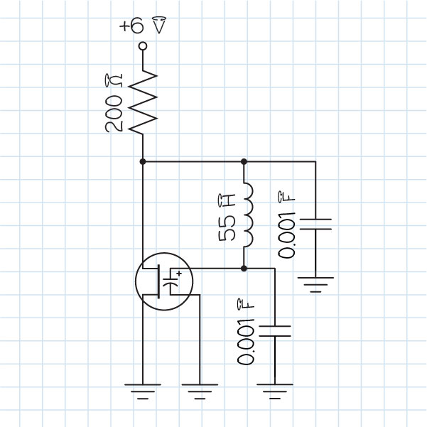 Delayed feedback oscillator circuit diagram