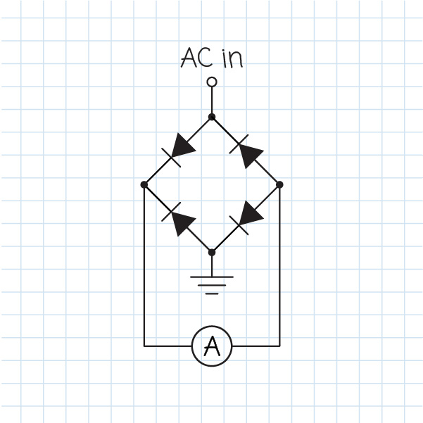 Full-wave rectifier circuit diagram